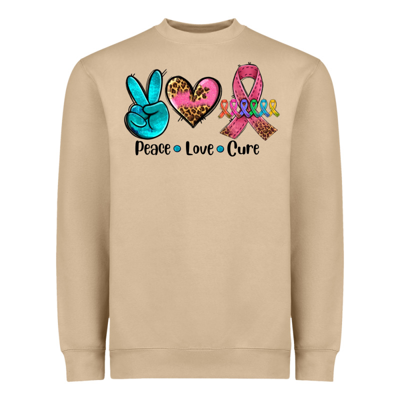 Peace Love  Cure Heavyweight Sweatshirt by AdoDesignShop | Teevron