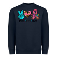 Navy peace love  cure Heavyweight Sweatshirt - AdoDesignShop