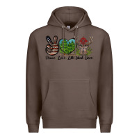 Coffee Peace Love Elk Buck Deer Premium Hoodie - LillyAllenDesigns