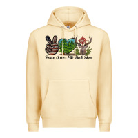 Pina Colada Peace Love Elk Buck Deer Premium Hoodie - LillyAllenDesigns