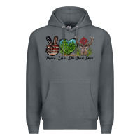 Rock Peace Love Elk Buck Deer Premium Hoodie - LillyAllenDesigns