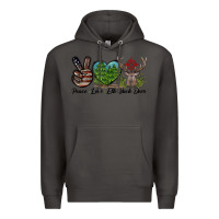 Smoke Peace Love Elk Buck Deer Premium Hoodie - LillyAllenDesigns