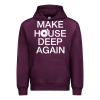 Mauve Wine make house deep again house music turntable t shirt Urban Hoodie - linhVisuals