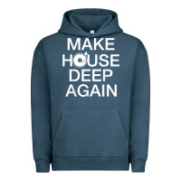 Pigment Midnight Navy make house deep again house music turntable t shirt Urban Hoodie - linhVisuals