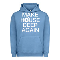 Pigment Pebble Blue make house deep again house music turntable t shirt Urban Hoodie - linhVisuals