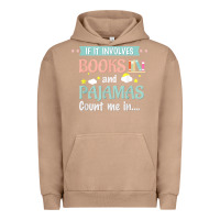 Pigment Burro if it involves books and pajamas book lover gift tee t shirt Urban Hoodie - linhVisuals