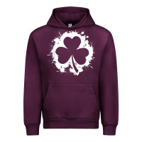 Mauve Wine irish pride clover leaf  saint irish pats st. patrick's day t shirt Urban Hoodie - linhVisuals