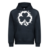 Navy irish pride clover leaf  saint irish pats st. patrick's day t shirt Urban Hoodie - linhVisuals