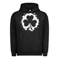 Pigment Black irish pride clover leaf  saint irish pats st. patrick's day t shirt Urban Hoodie - linhVisuals