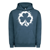 Pigment Midnight Navy irish pride clover leaf  saint irish pats st. patrick's day t shirt Urban Hoodie - linhVisuals