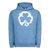 Pigment Pebble Blue irish pride clover leaf  saint irish pats st. patrick's day t shirt Urban Hoodie - linhVisuals