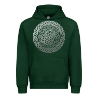 Forest Green ireland celtic knotwork design ornament wolf original celtic pullover Urban Hoodie - linhVisuals