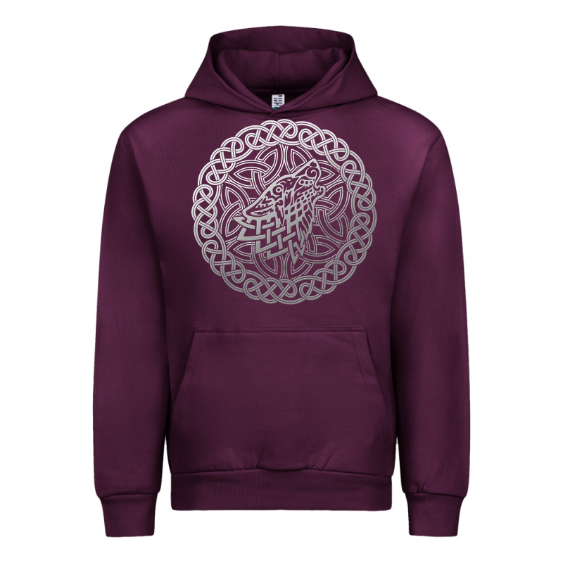Ireland Celtic Knotwork Design Ornament Wolf Original Celtic Pullover Urban Hoodie by linhVisuals | Teevron
