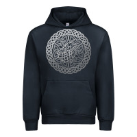 Navy ireland celtic knotwork design ornament wolf original celtic pullover Urban Hoodie - linhVisuals