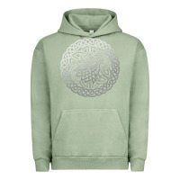 Pigment Oil Green ireland celtic knotwork design ornament wolf original celtic pullover Urban Hoodie - linhVisuals