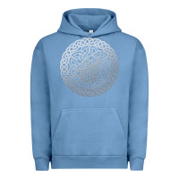 Pigment Pebble Blue ireland celtic knotwork design ornament wolf original celtic pullover Urban Hoodie - linhVisuals