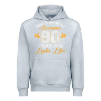 Heather Grey 90th birthday novelty gift awesome 90 year old t shirt Urban Hoodie - linhVisuals