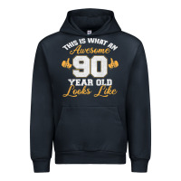 Navy 90th birthday novelty gift awesome 90 year old t shirt Urban Hoodie - linhVisuals
