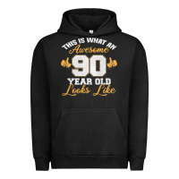 Pigment Black 90th birthday novelty gift awesome 90 year old t shirt Urban Hoodie - linhVisuals