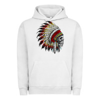 Pigment Lunar Rock native american indian chief skull motorcycle headdress  t shirt Urban Hoodie - linhVisuals