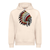Sandshell native american indian chief skull motorcycle headdress  t shirt Urban Hoodie - linhVisuals