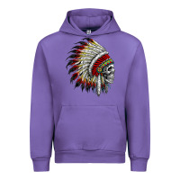 Tulip native american indian chief skull motorcycle headdress  t shirt Urban Hoodie - linhVisuals