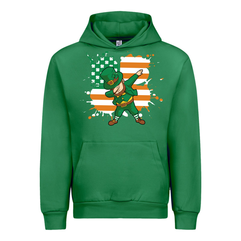 Dabbing Leprechaun Irish American Flag Urban Hoodie by linhVisuals | Teevron