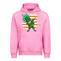 Fuchsia Pink dabbing leprechaun irish american flag Urban Hoodie - linhVisuals