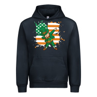 Navy dabbing leprechaun irish american flag Urban Hoodie - linhVisuals