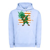 Pigment Grape Ice dabbing leprechaun irish american flag Urban Hoodie - linhVisuals
