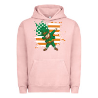 Pigment Salmon dabbing leprechaun irish american flag Urban Hoodie - linhVisuals