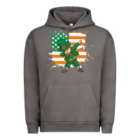 Pigment Tornado dabbing leprechaun irish american flag Urban Hoodie - linhVisuals
