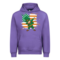 Tulip dabbing leprechaun irish american flag Urban Hoodie - linhVisuals