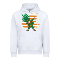 White dabbing leprechaun irish american flag Urban Hoodie - linhVisuals