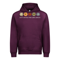Mauve Wine let's settle this like adults board game night shirt Urban Hoodie - linhVisuals