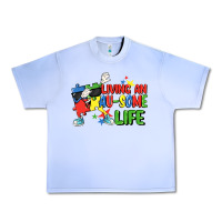 Grape Ice Living an au-some life Autism Awareness Day Urban Heavy Tee - FaDigitalArtStudio