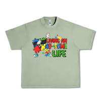 Oil Green Living an au-some life Autism Awareness Day Urban Heavy Tee - FaDigitalArtStudio