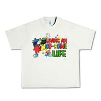 Pistachio Living an au-some life Autism Awareness Day Urban Heavy Tee - FaDigitalArtStudio