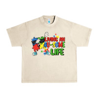 Sandshell Living an au-some life Autism Awareness Day Urban Heavy Tee - FaDigitalArtStudio