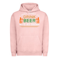 Pigment Salmon i just want to drink with my friends Urban Hoodie - linhVisuals