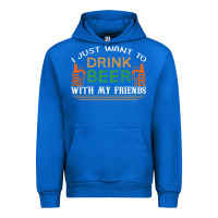 Cobalt i just want to drink with my friends Urban Hoodie - linhVisuals