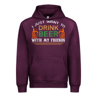 Mauve Wine i just want to drink with my friends Urban Hoodie - linhVisuals