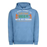 Pigment Pebble Blue i just want to drink with my friends Urban Hoodie - linhVisuals