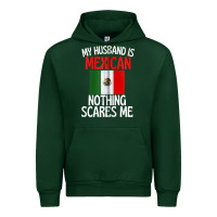 Forest Green my husband is mexican nothing scares me funny husband zip hoodie Urban Hoodie - linhVisuals