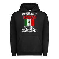Pigment Black my husband is mexican nothing scares me funny husband zip hoodie Urban Hoodie - linhVisuals