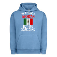 Pigment Pebble Blue my husband is mexican nothing scares me funny husband zip hoodie Urban Hoodie - linhVisuals