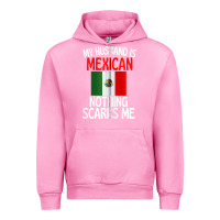 Fuchsia Pink my husband is mexican nothing scares me funny husband zip hoodie Urban Hoodie - linhVisuals
