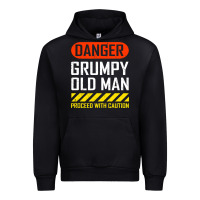 Black funny danger grumpy old man sarcastic saying, retirement t shirt Urban Hoodie - linhVisuals