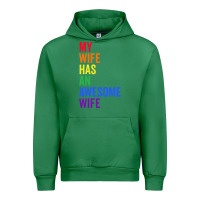 Emerald my wife has an awesome wife funny lesbian wedding gift t shirt Urban Hoodie - linhVisuals