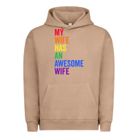 Pigment Burro my wife has an awesome wife funny lesbian wedding gift t shirt Urban Hoodie - linhVisuals